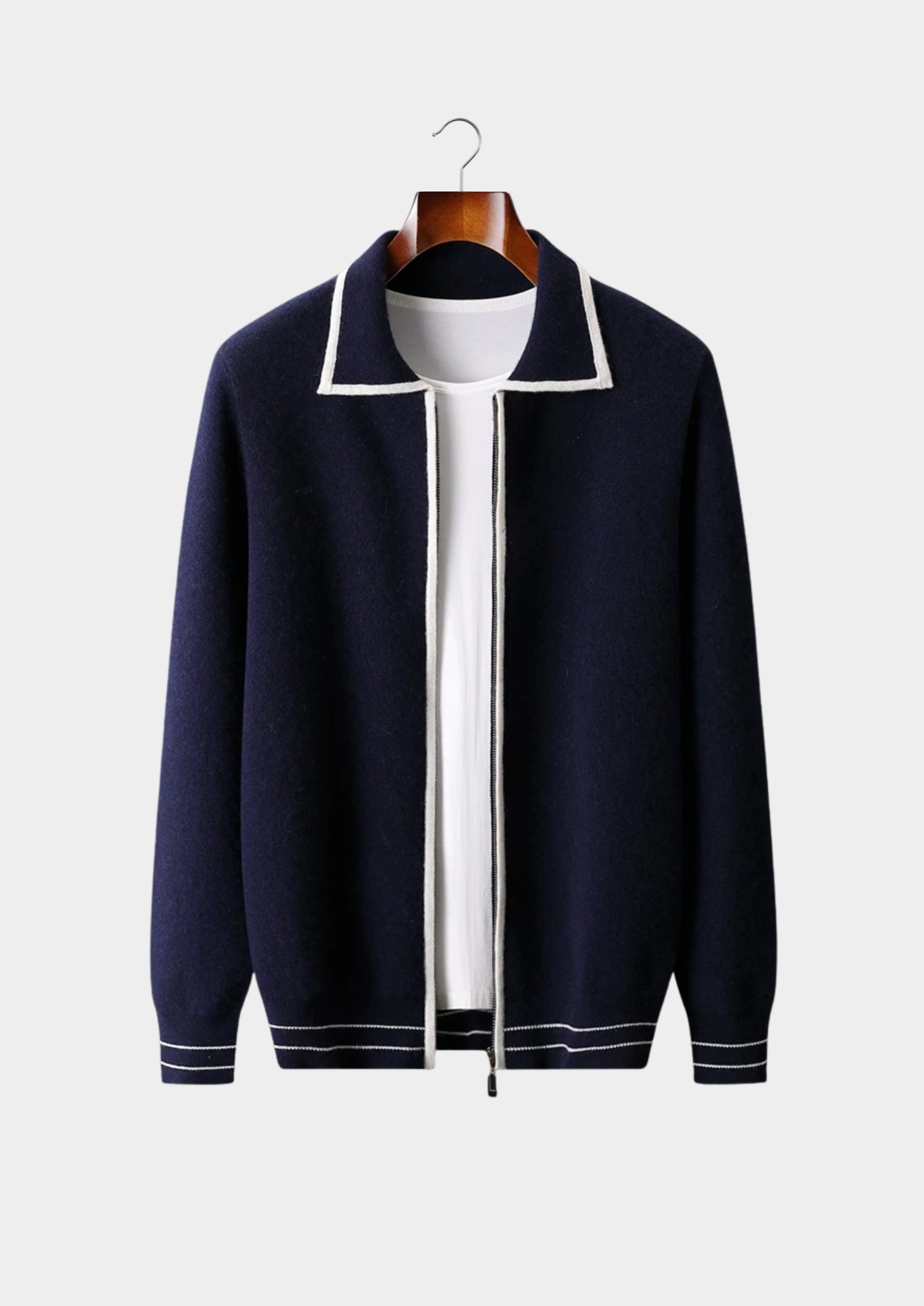 Callum WOOL POLO CARDIGAN