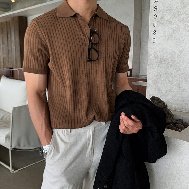 GIMCHEON Knit Polo Tee