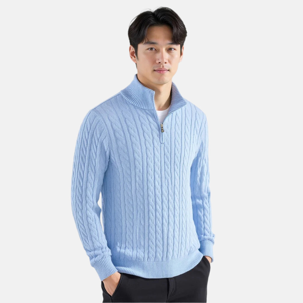 Alden Zip-Up Knit Sweater
