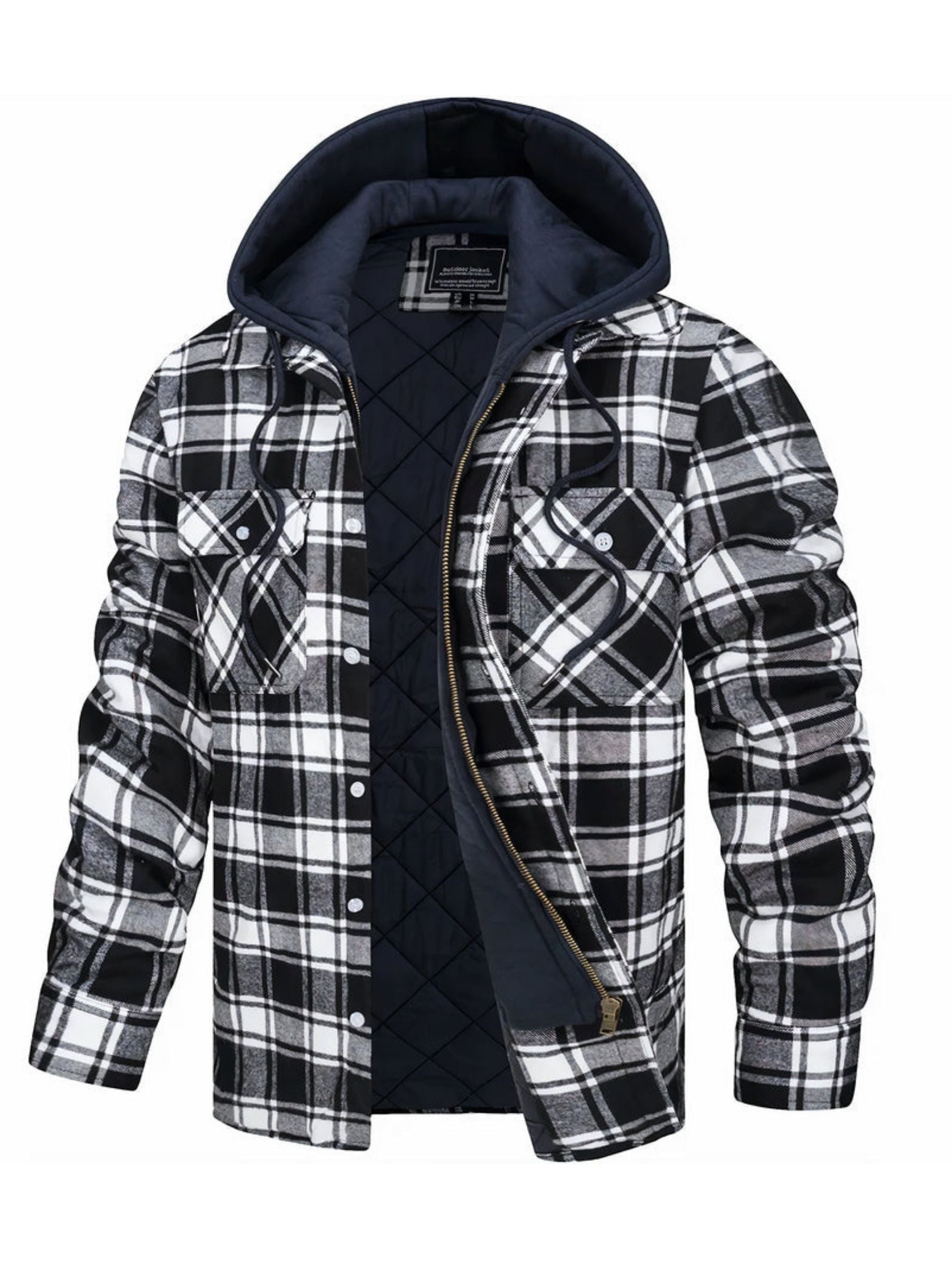 Classic plaid hooded jacket - Othello