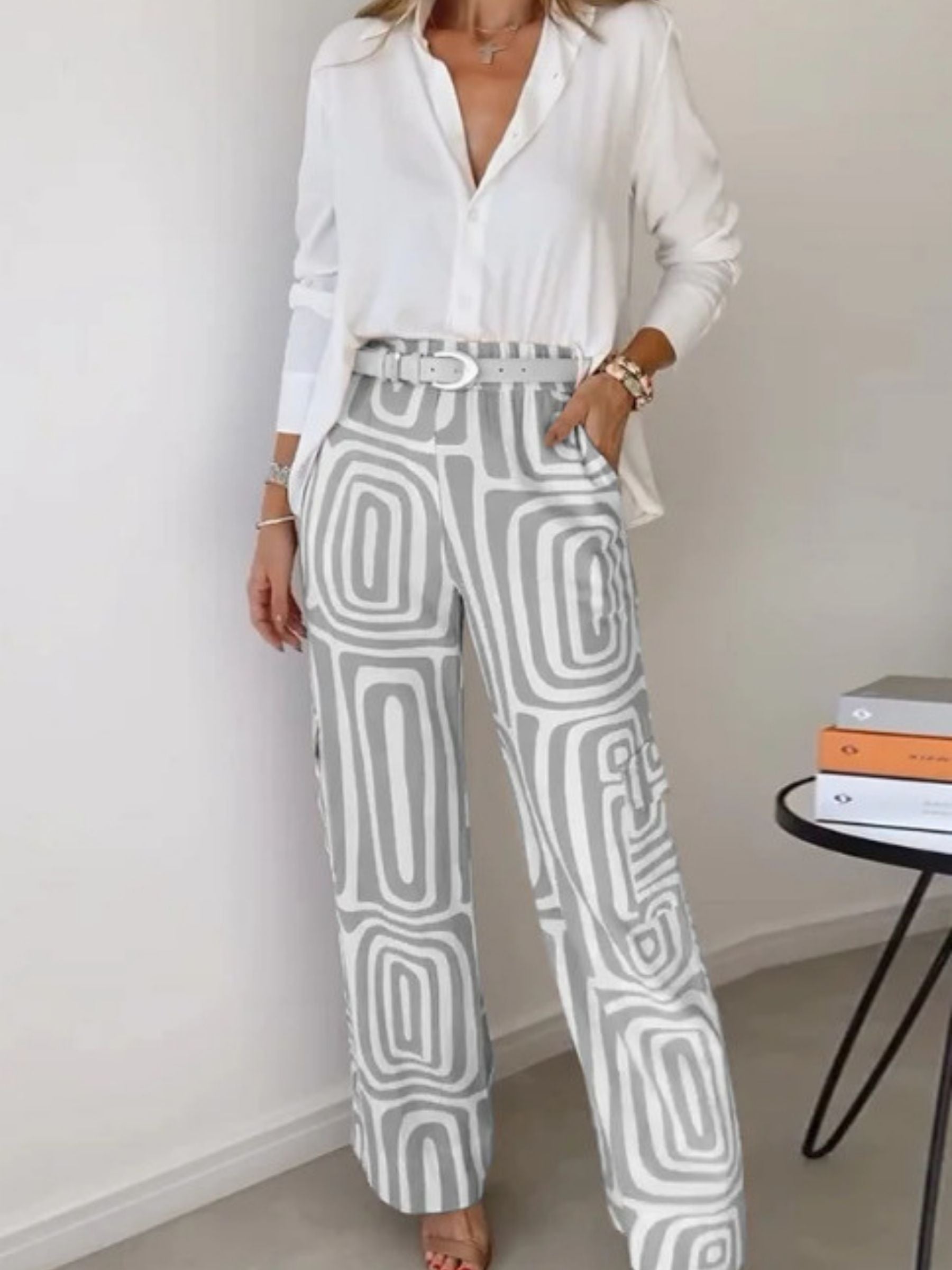 Maison Stylish Trouser and Shirt Set