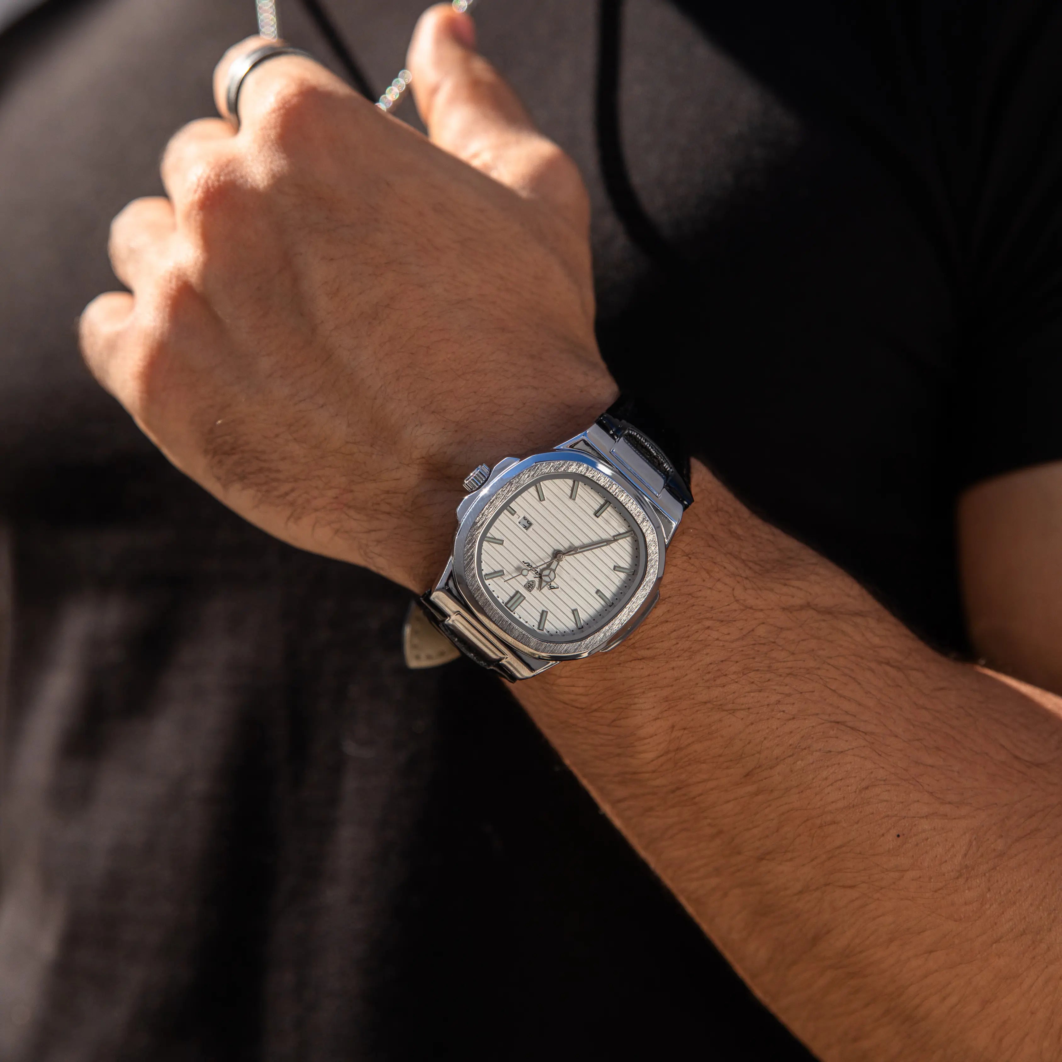 GENEVA Genuine Leather Timepiece Watch