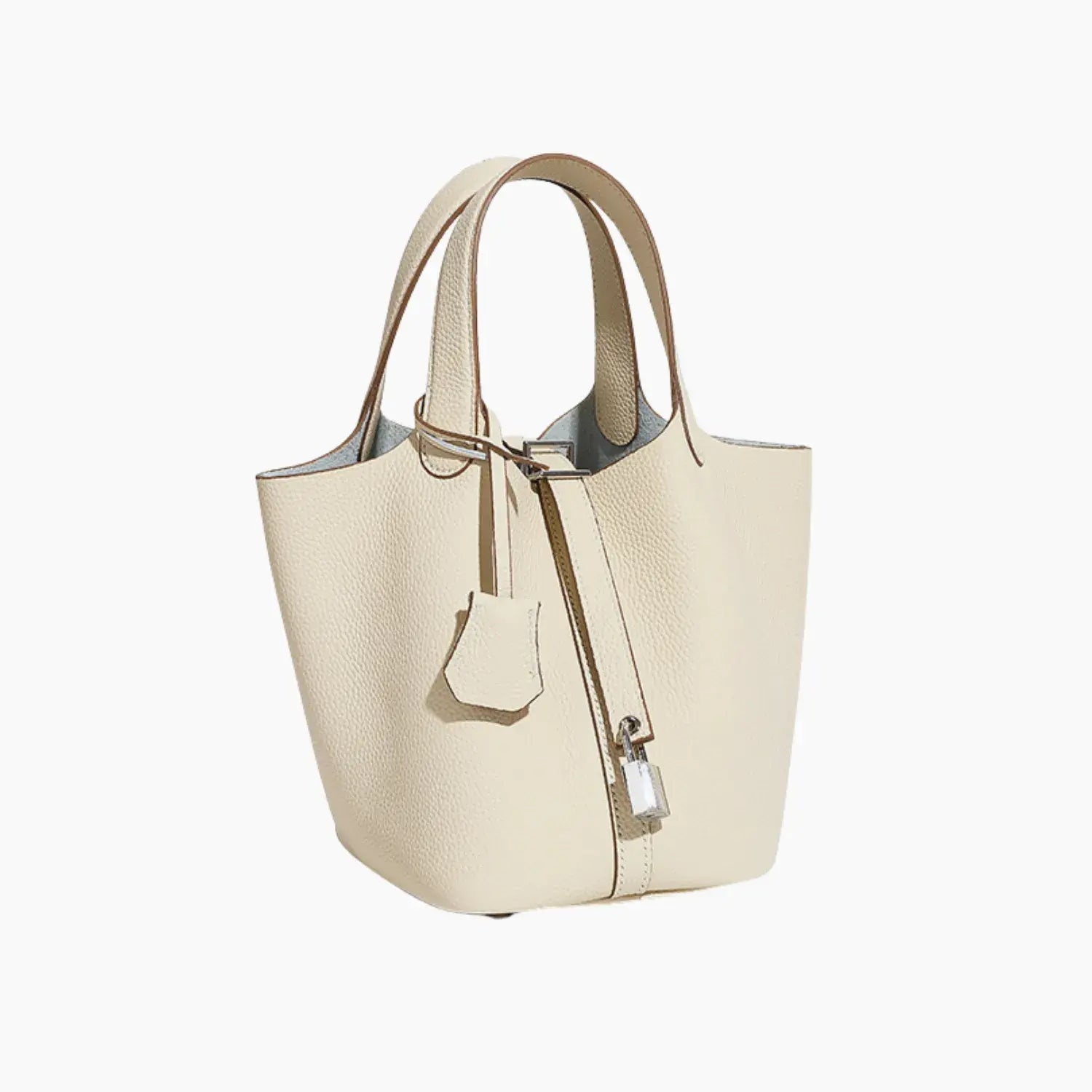Bellara Genuine Leather Silver Buckle Tote Bag