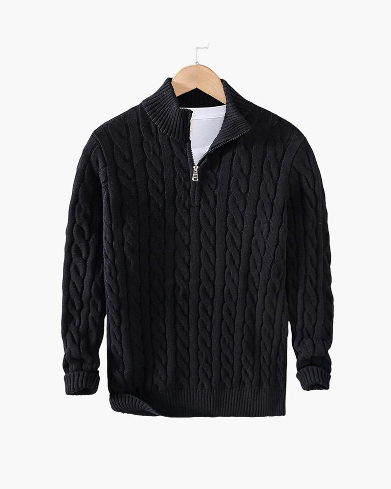 Alden Zip-Up Knit Sweater