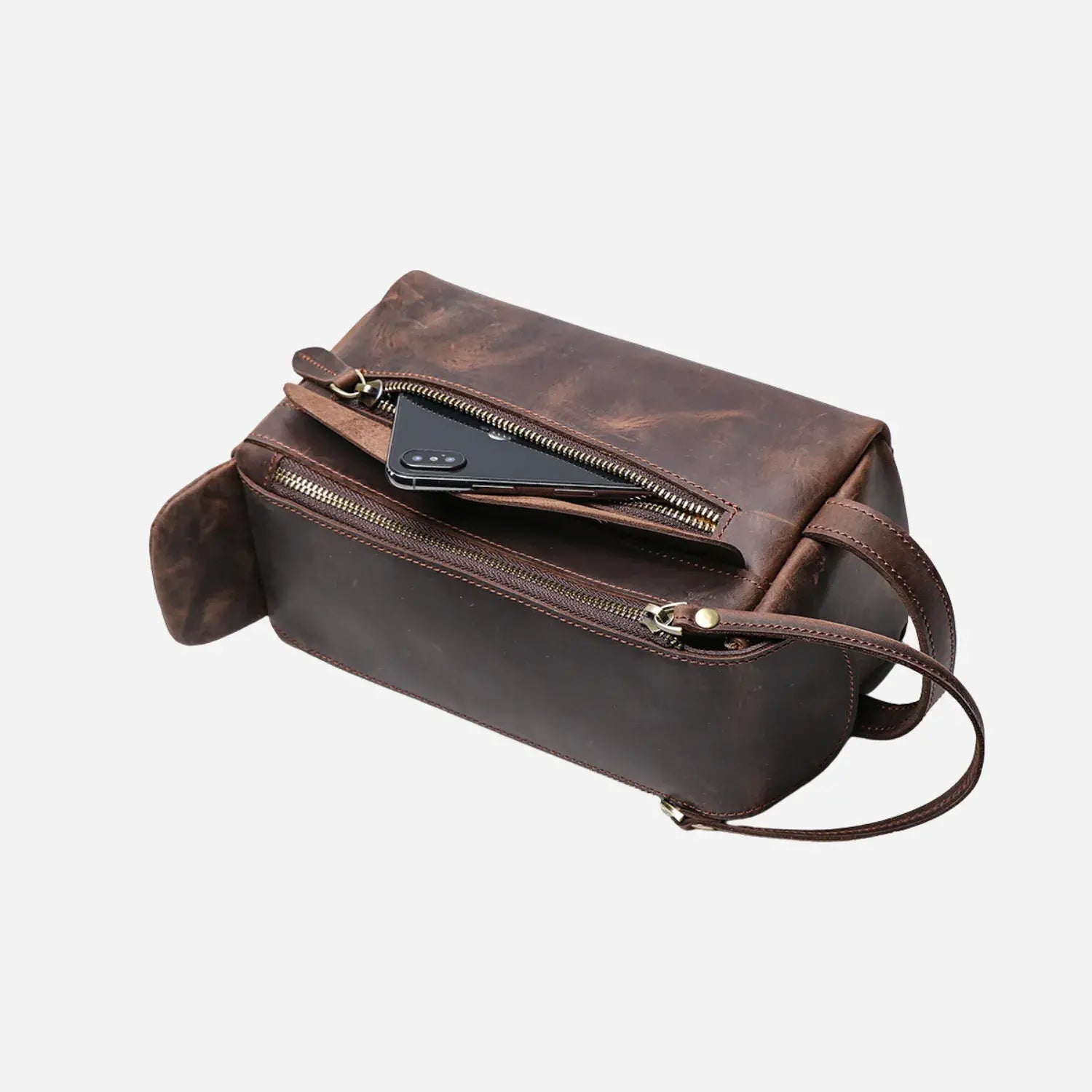 Carter - Handmade Leather Toiletry Bag