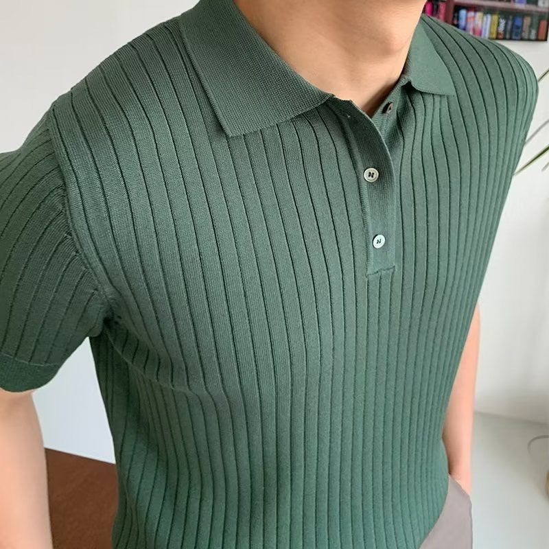 GIMCHEON Knit Polo Tee