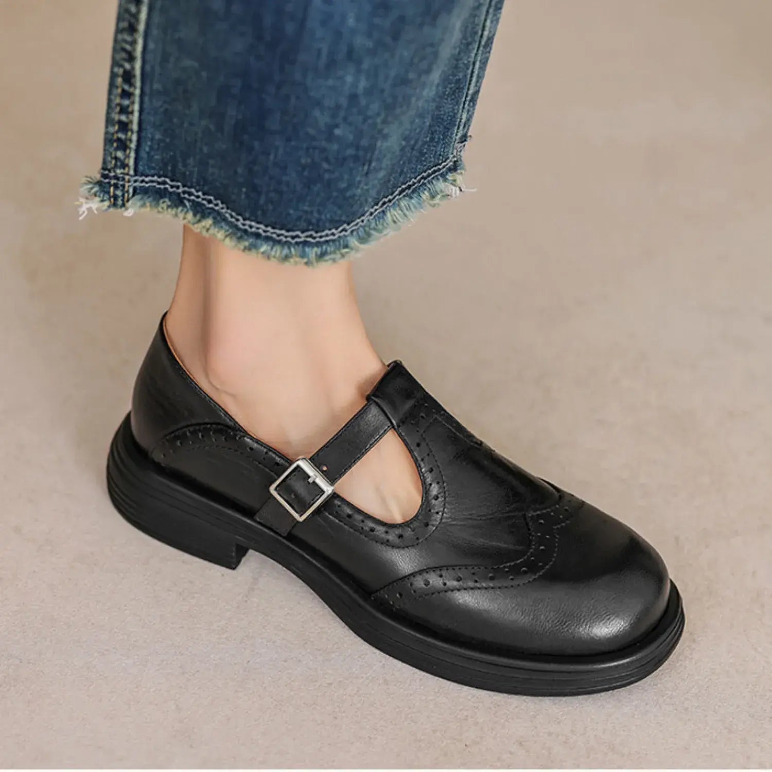 Isella Leather Orthopedic Mary Jane Shoes