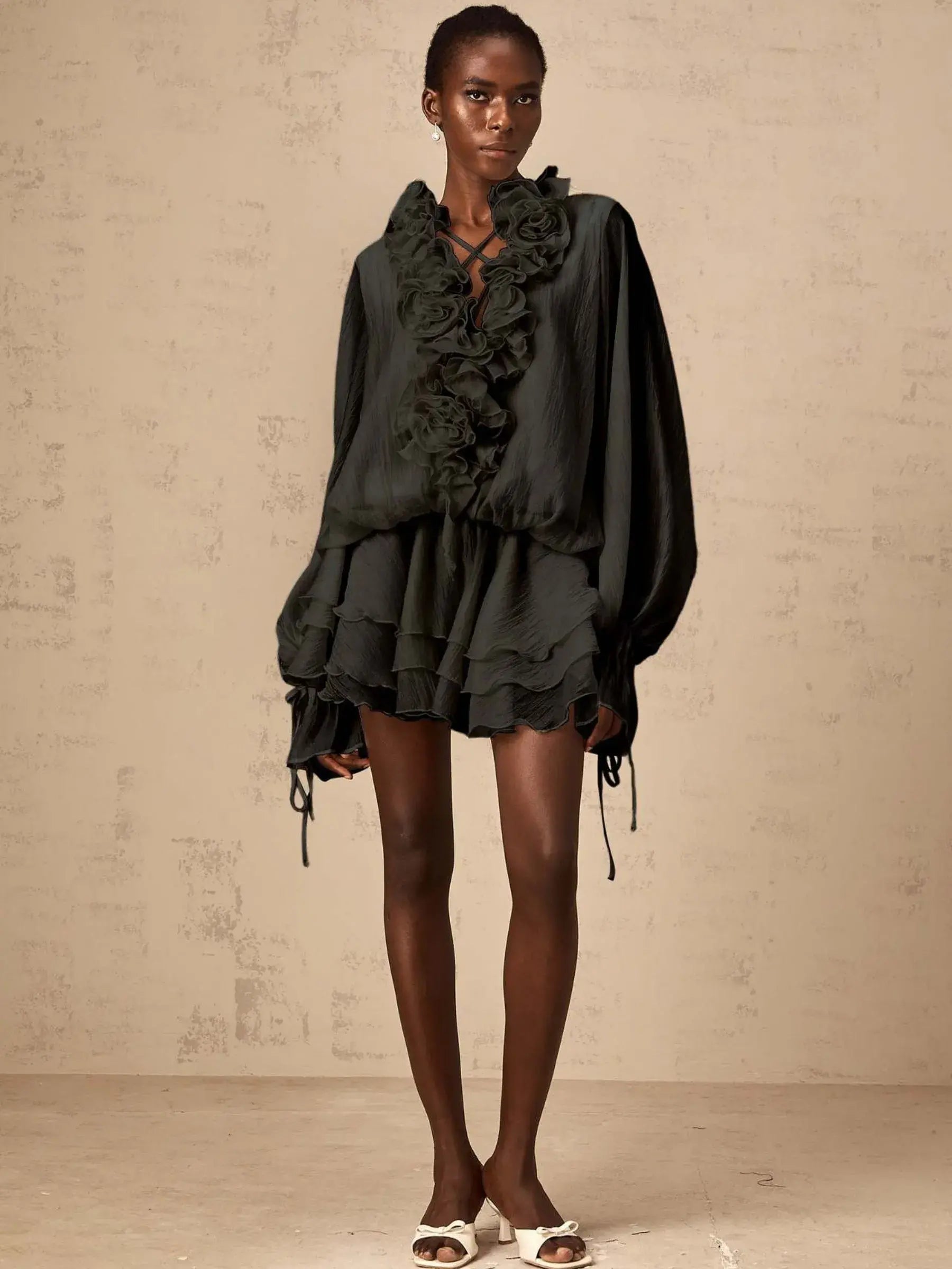 Ivanna - Fairy Bloom Lantern Sleeve Dress set