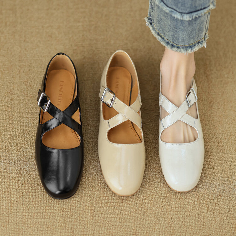 Valora Genuine Leather Ballet Shoes