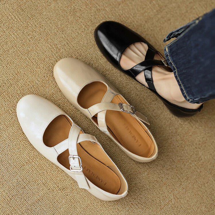 Valora Genuine Leather Ballet Shoes