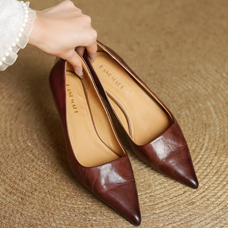 Eveline - Genuine Leather High Heels Shoes