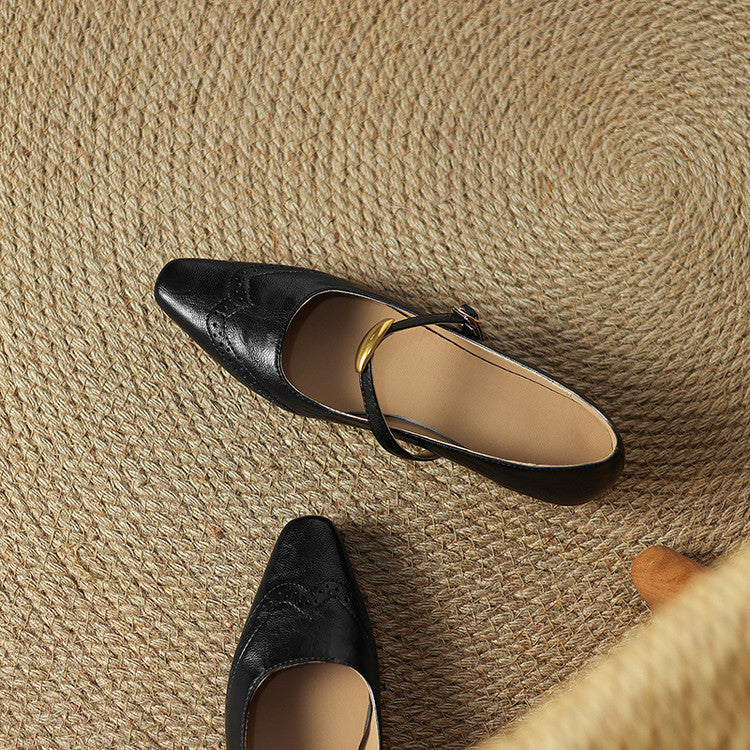 Thalia Flat Mary Jane Shoes