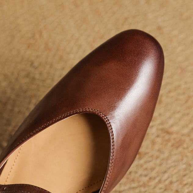 Zaria - Genuine Leather Slip-On Mules