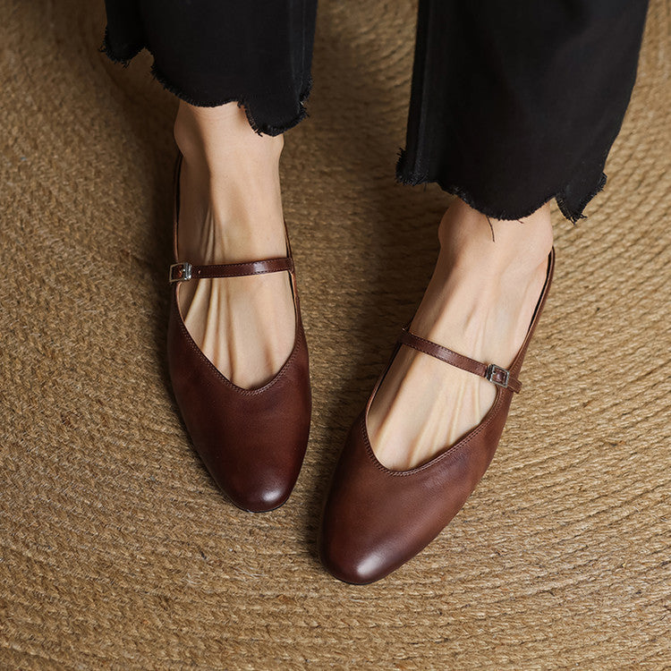 Zaria - Genuine Leather Slip-On Mules