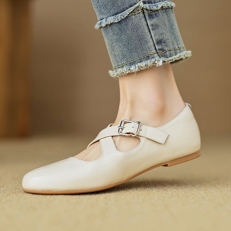 Valora Genuine Leather Ballet Shoes