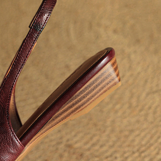 Amelie Genuine Leather Slingback Shoes