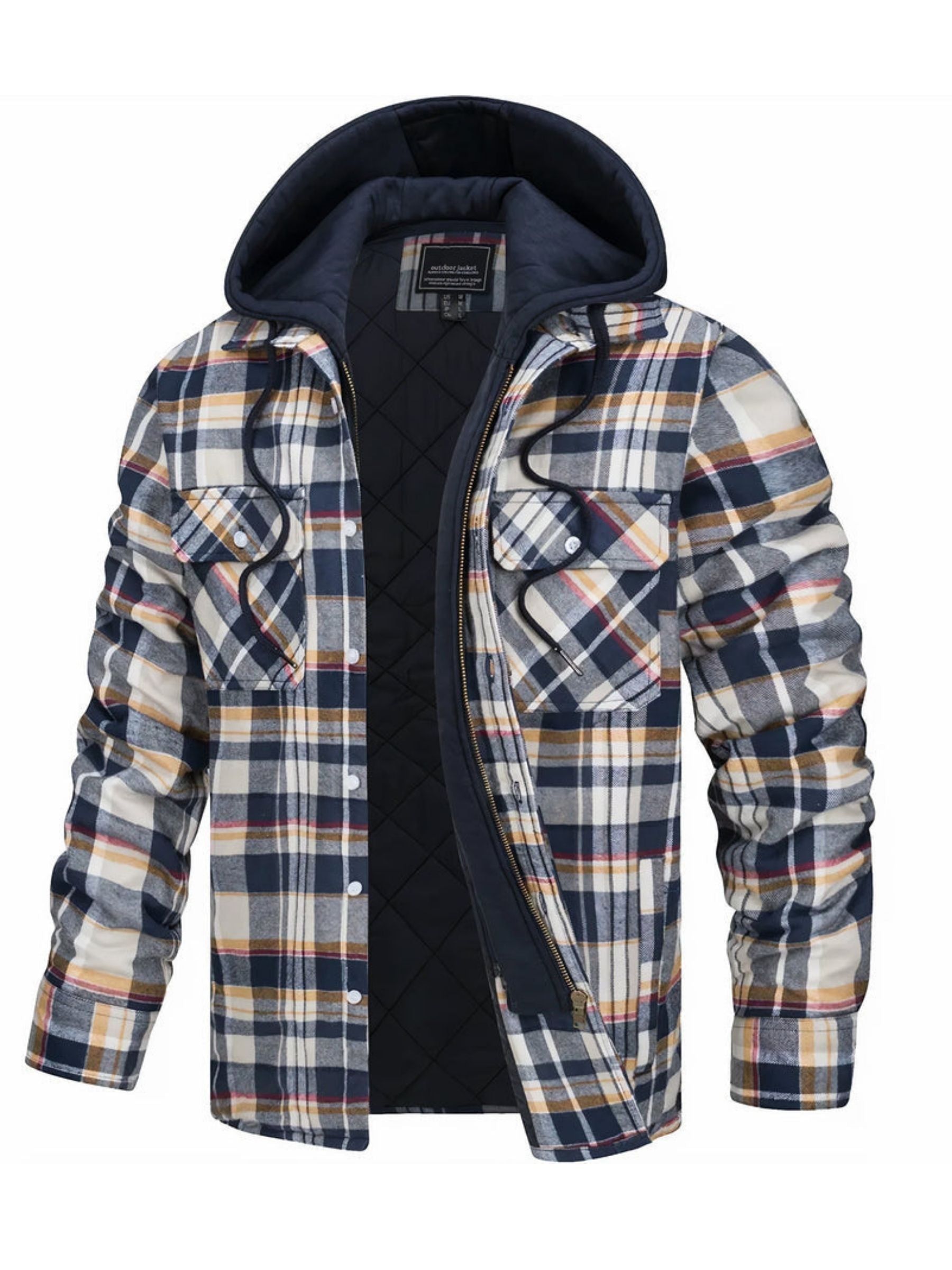 Classic plaid hooded jacket - Othello