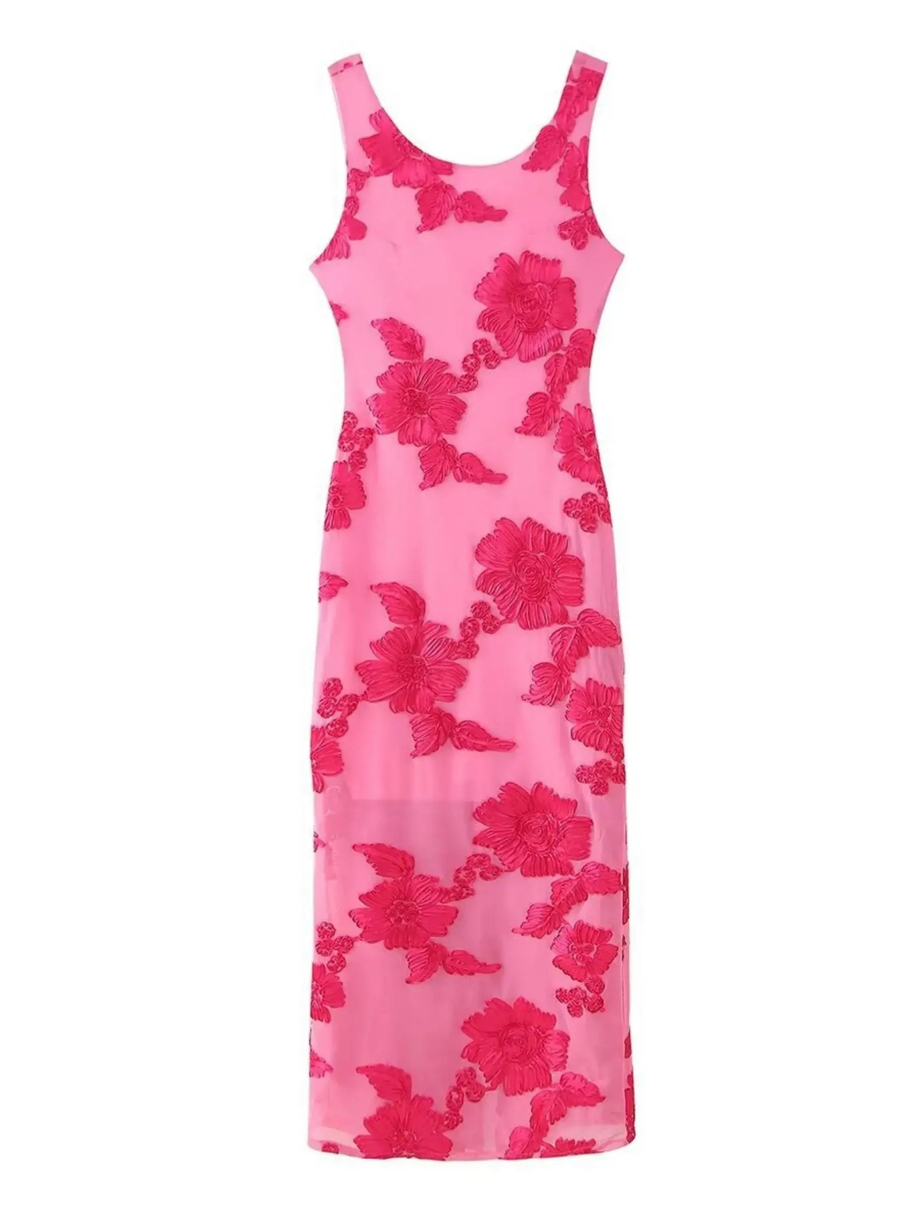 Viola Flower Sleeveless Dress