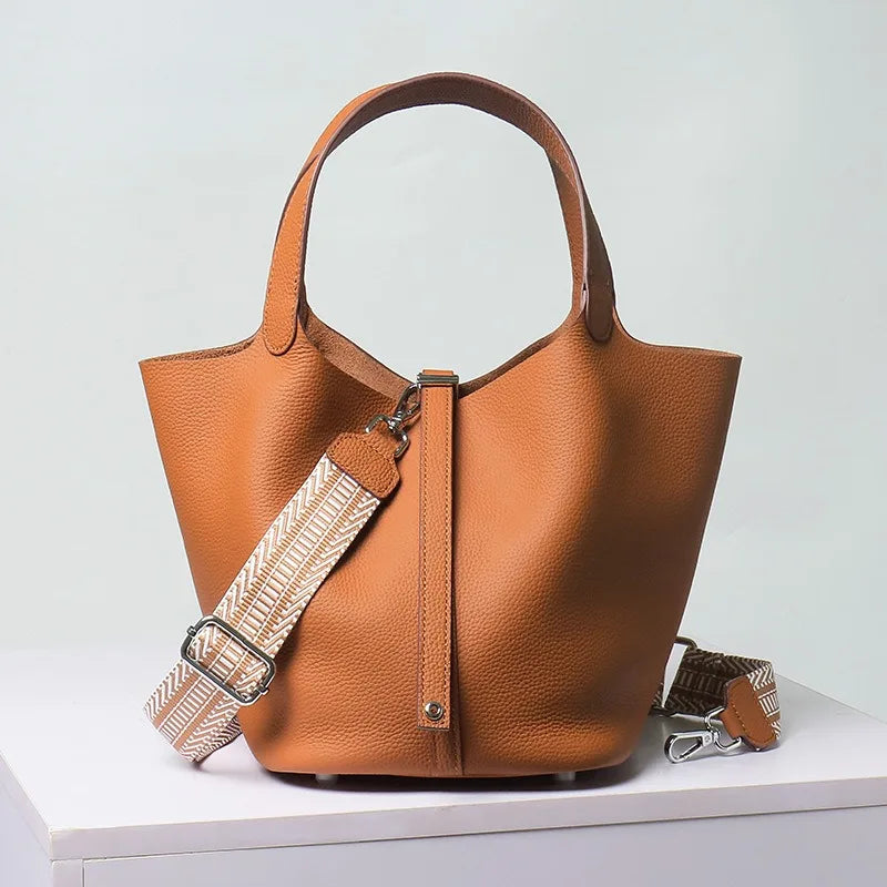 Elora Genuine Leather Tote Bag