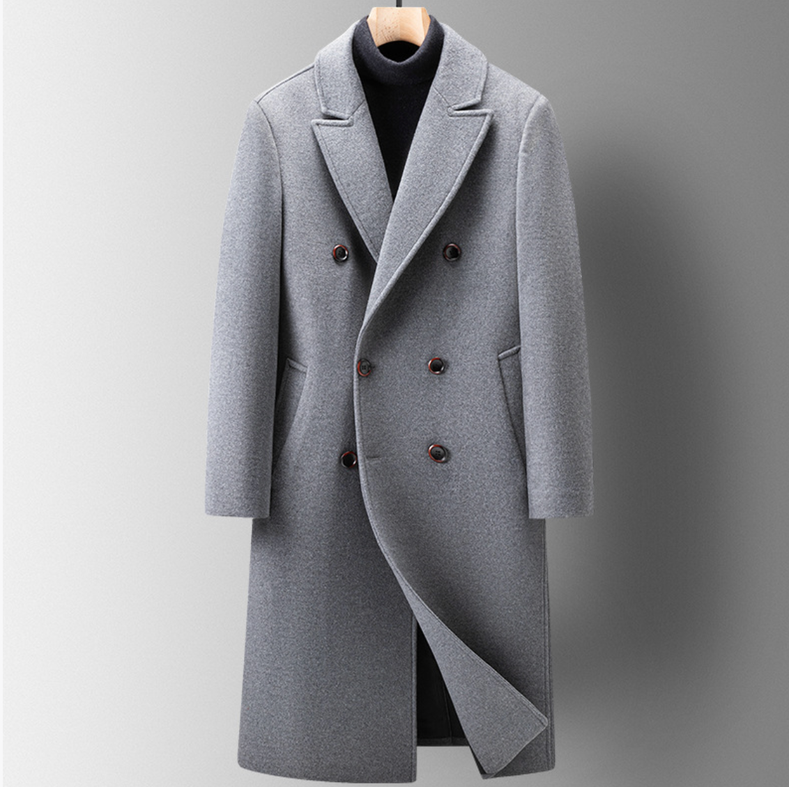 FAIRFAX DOUBLE-BREASTED WOOL COAT