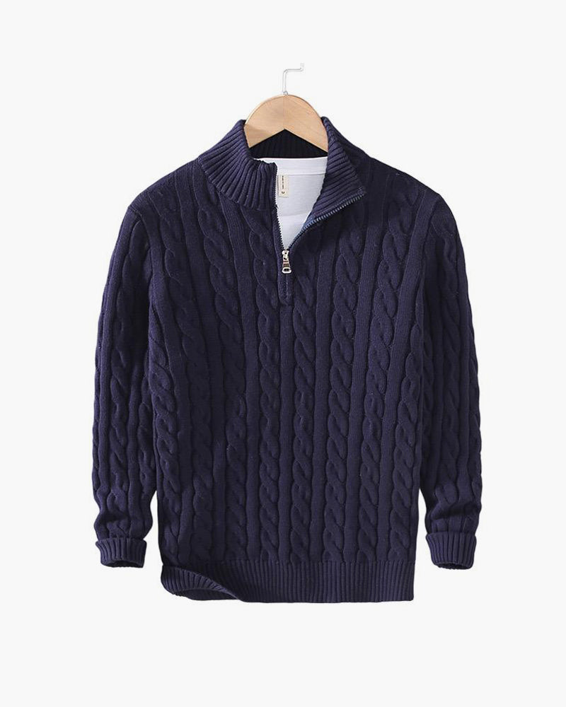 Alden Zip-Up Knit Sweater