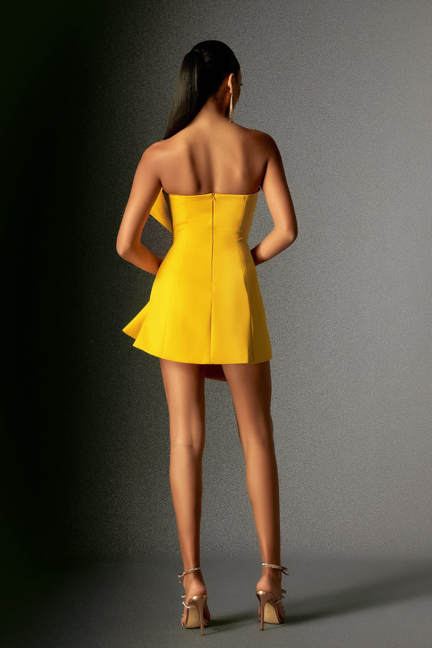 Magnolia Strapless Mini Dress - Yellow