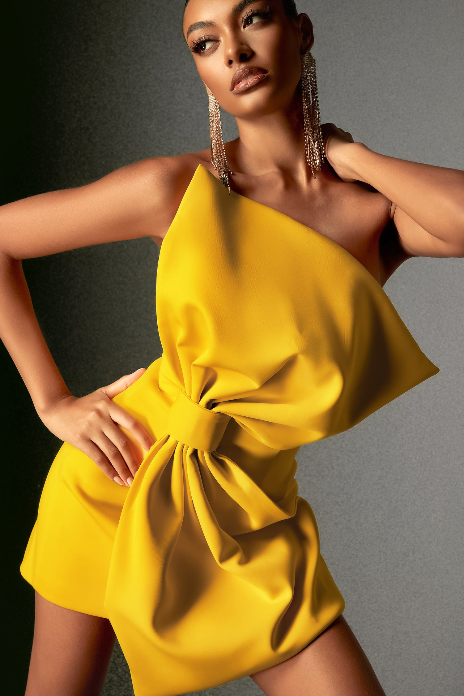 Magnolia Strapless Mini Dress - Yellow