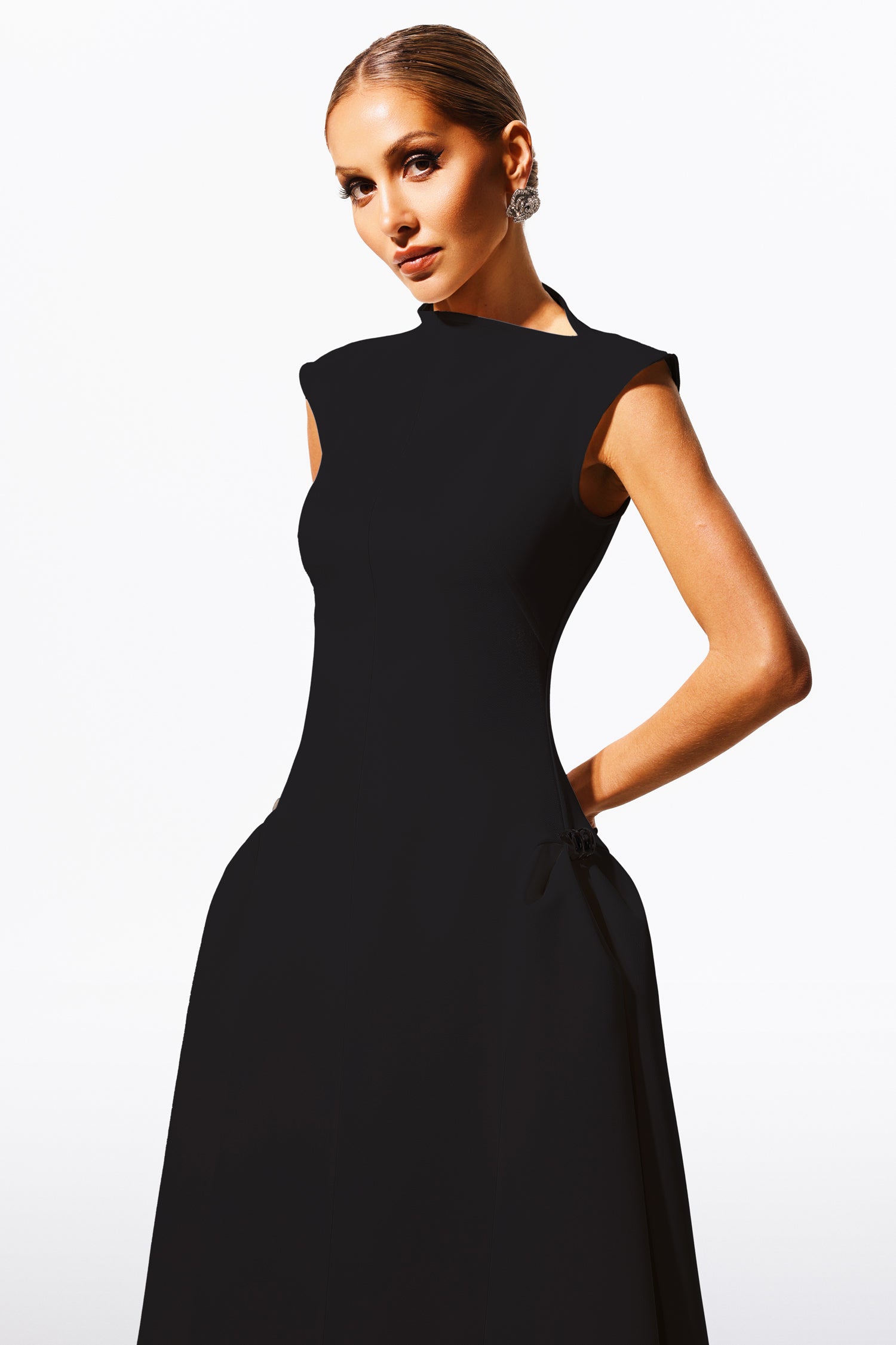 Roxana Sleeveless Maxi Dress Black