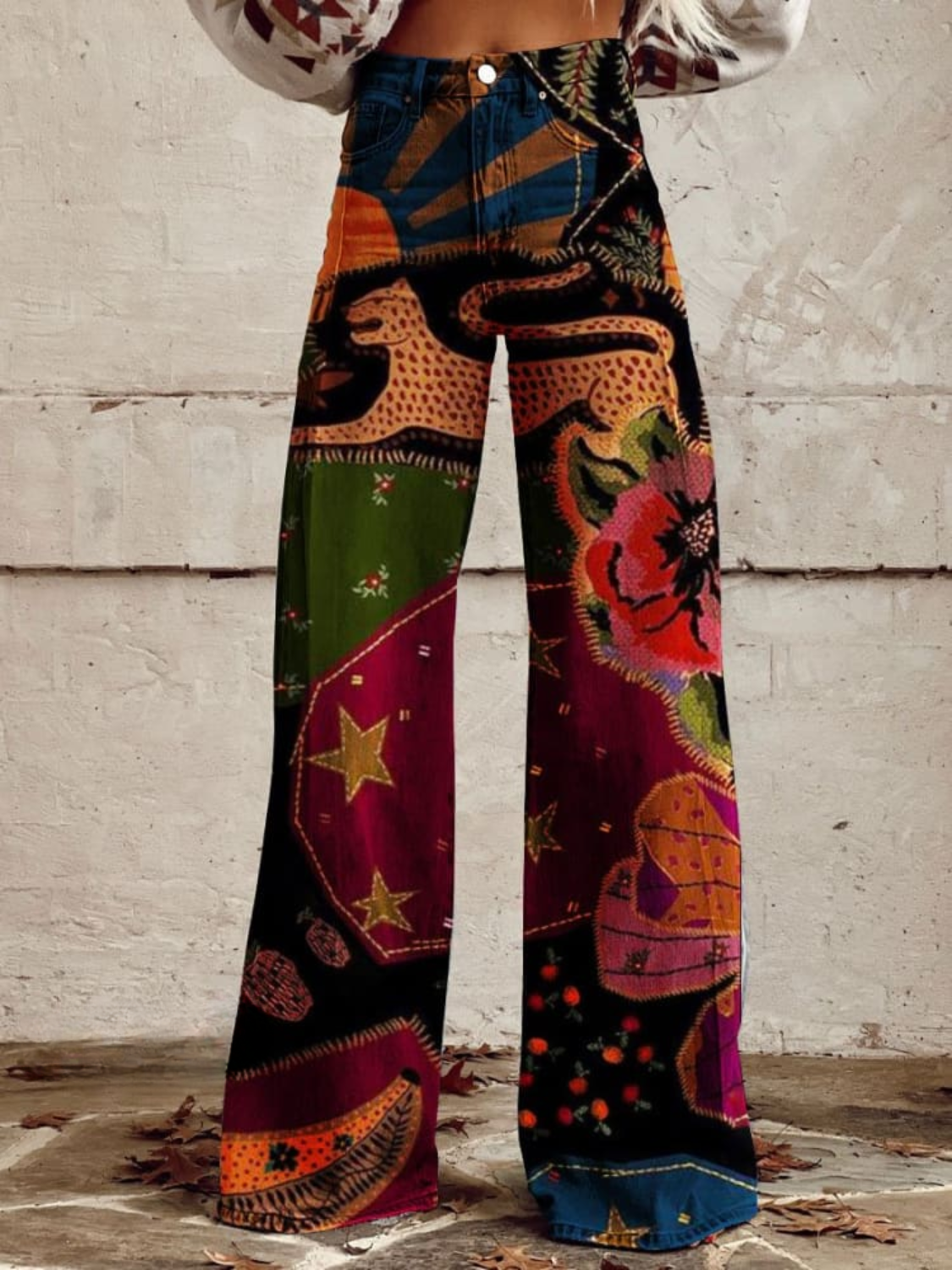 Bella™ - Vintage Colourful Printed Wide Leg Pants