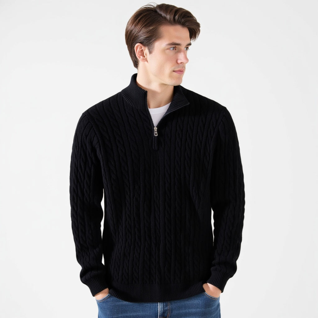 Alden Zip-Up Knit Sweater