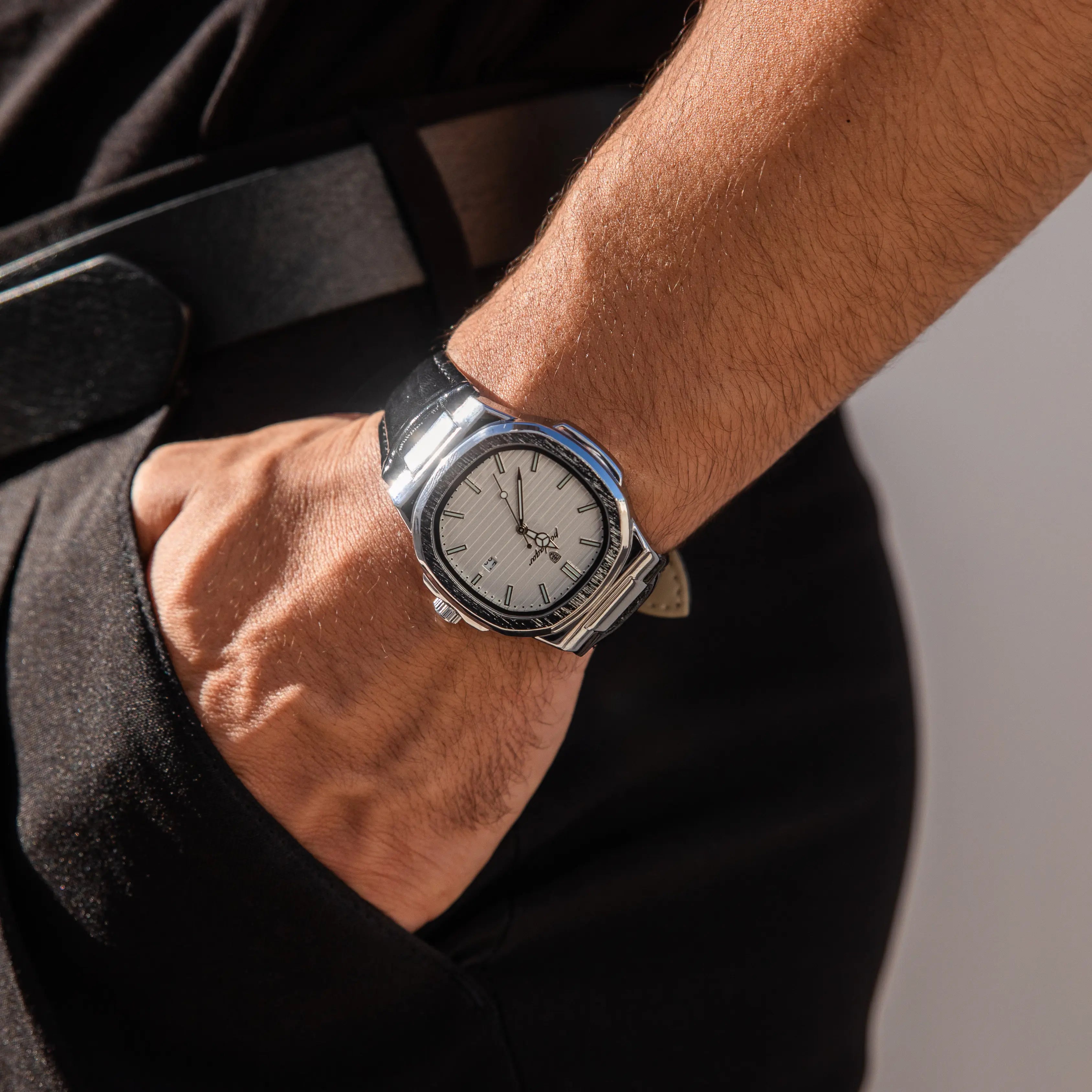 GENEVA Genuine Leather Timepiece Watch