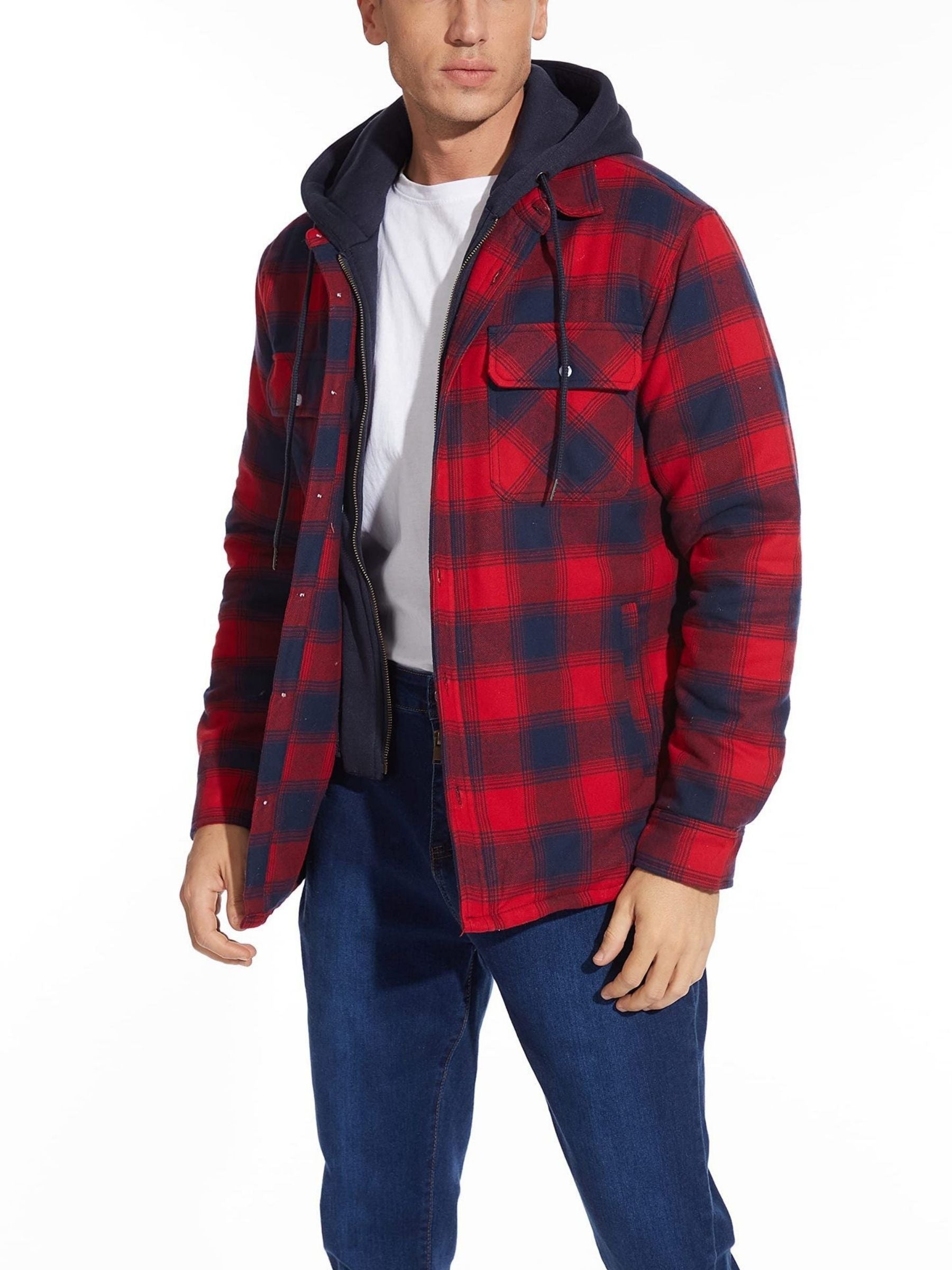 Classic plaid hooded jacket - Othello