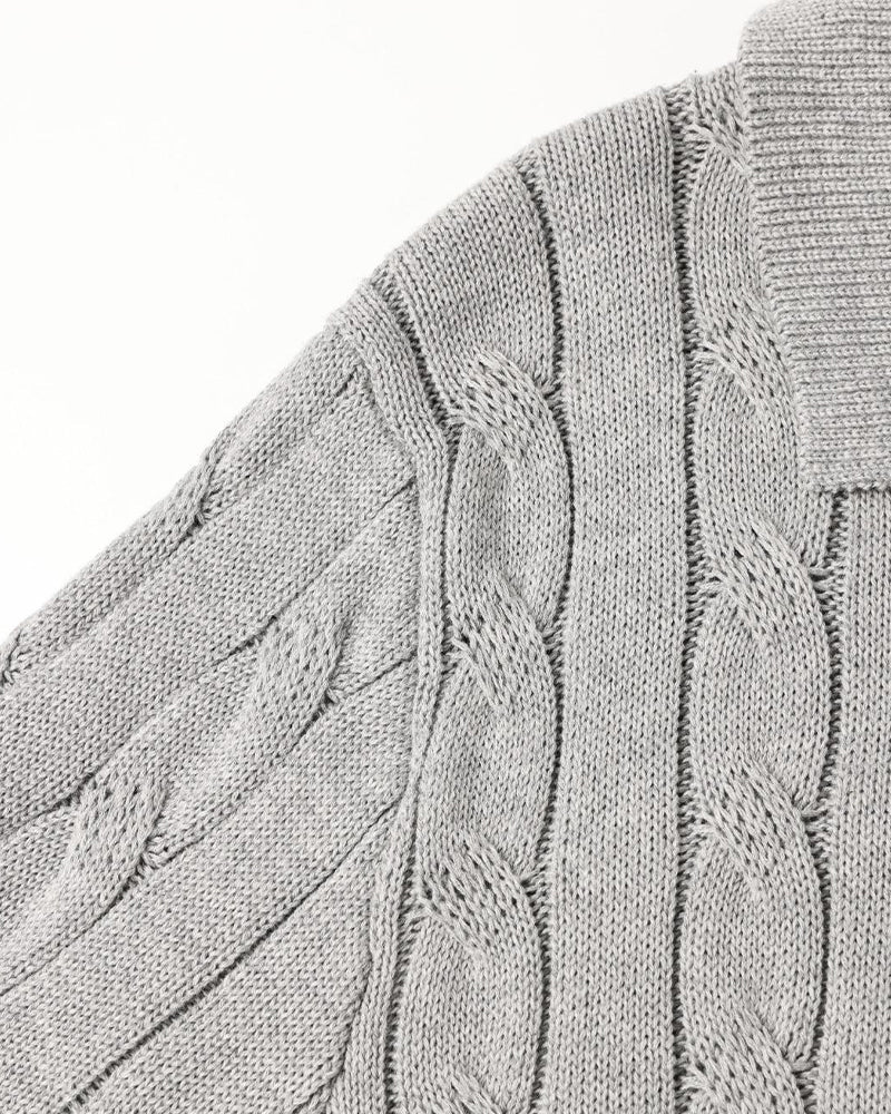 FLORENCE Knit Cable Polo Shirt