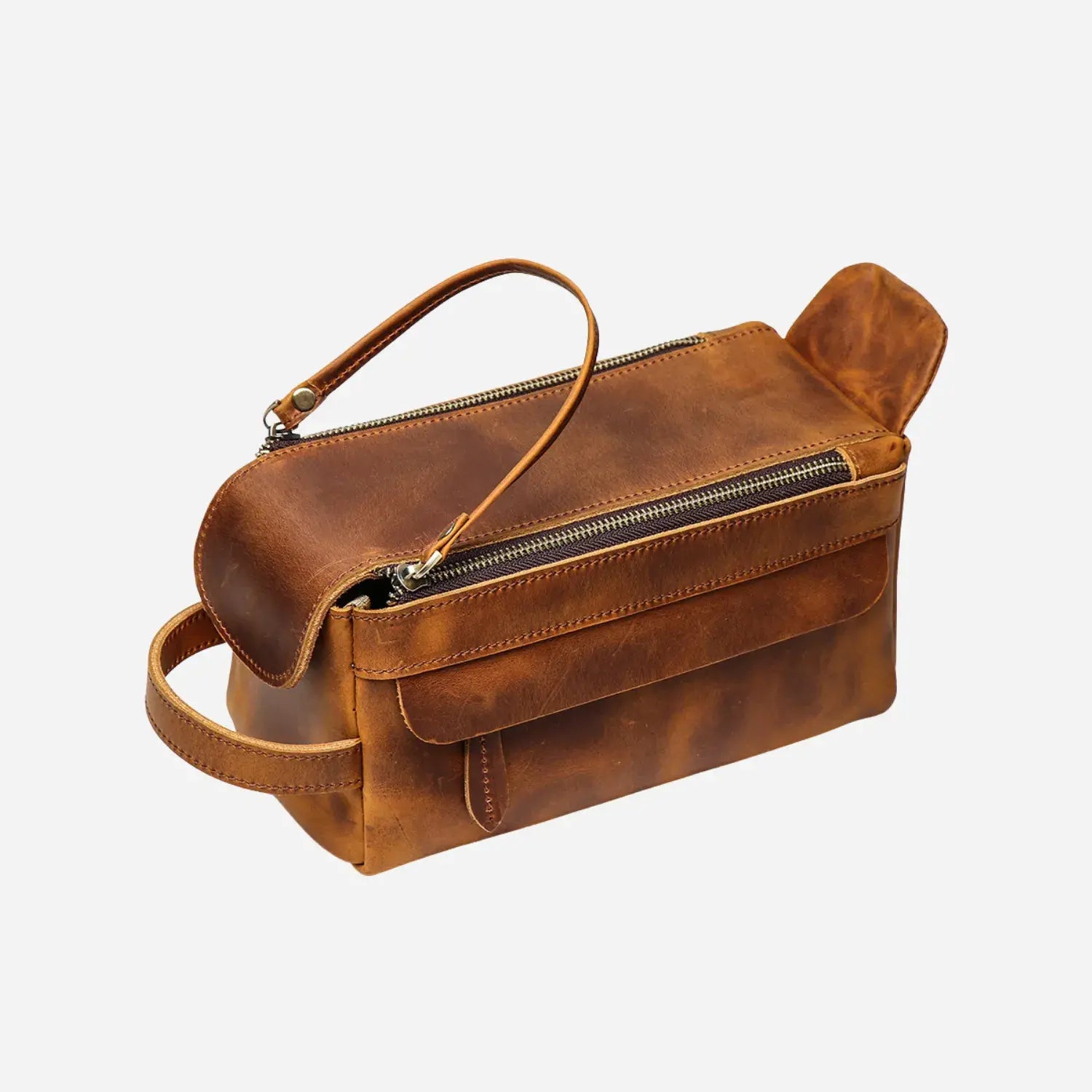 Carter - Handmade Leather Toiletry Bag
