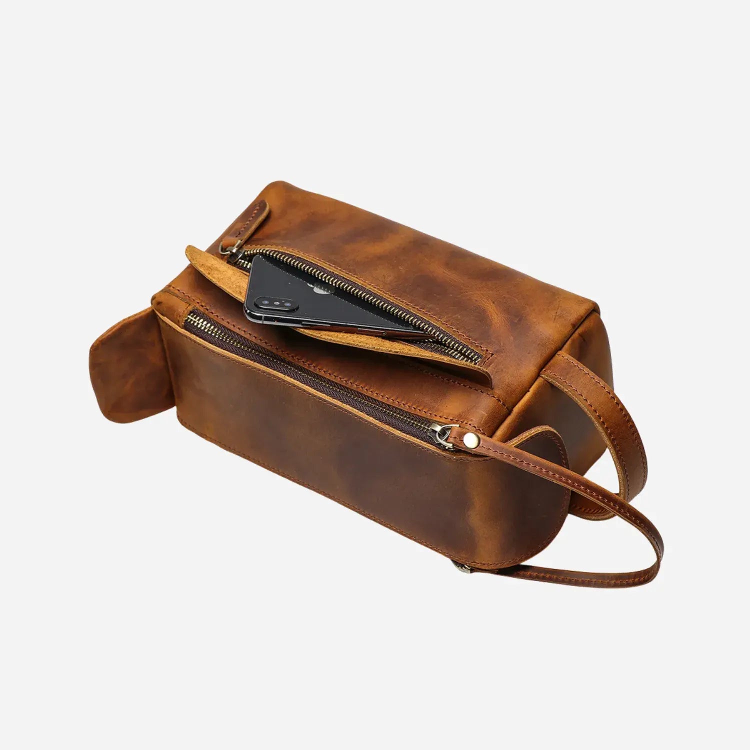 Carter - Handmade Leather Toiletry Bag