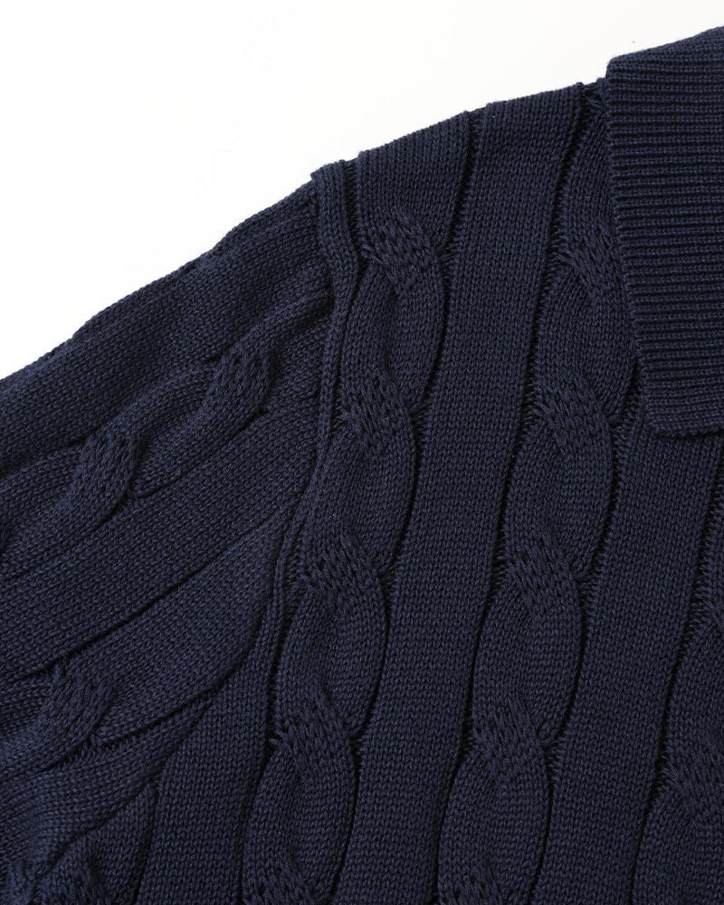 FLORENCE Knit Cable Polo Shirt