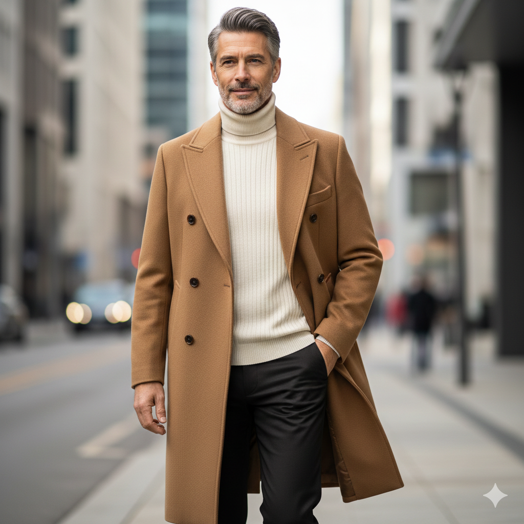 FAIRFAX DOUBLE-BREASTED WOOL COAT