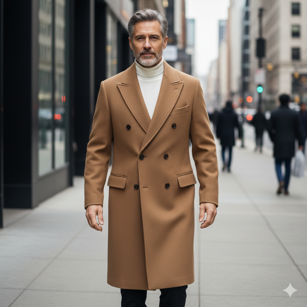 FAIRFAX DOUBLE-BREASTED WOOL COAT
