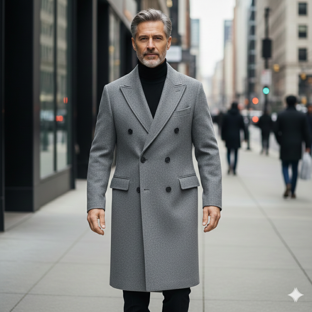 FAIRFAX DOUBLE-BREASTED WOOL COAT