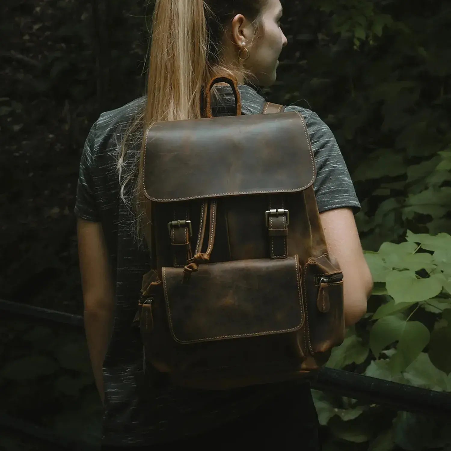 Hugo Handmade Genuine Leather Backpack