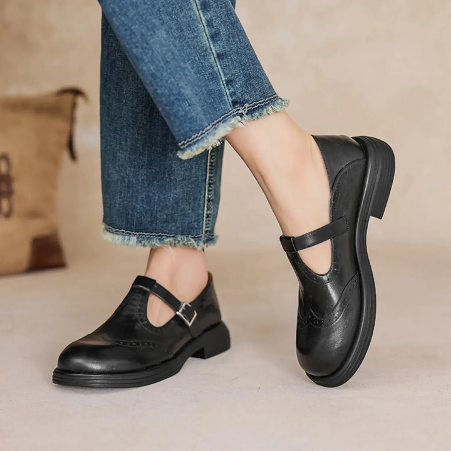 Isella Leather Orthopedic Mary Jane Shoes