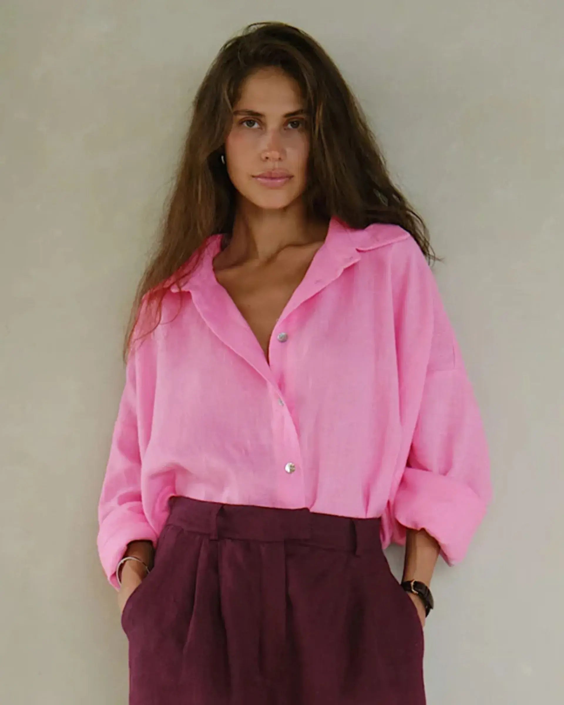 Lazy Loos Plain Women Shirt