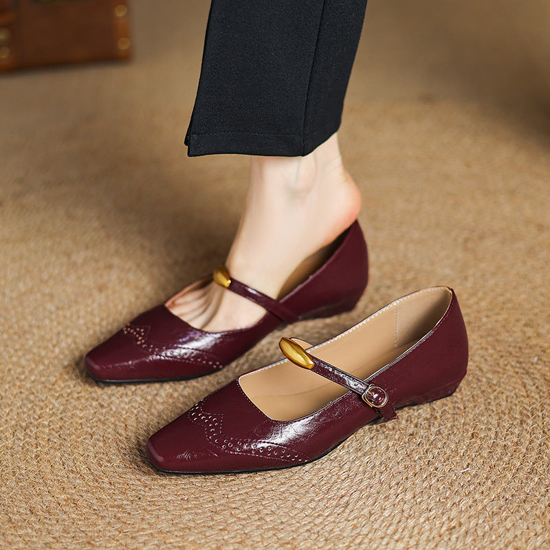 Thalia Flat Mary Jane Shoes