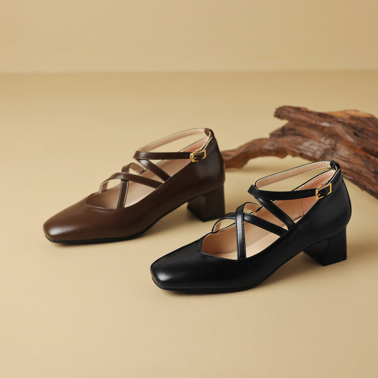 Mireya - Genuine Leather Heels