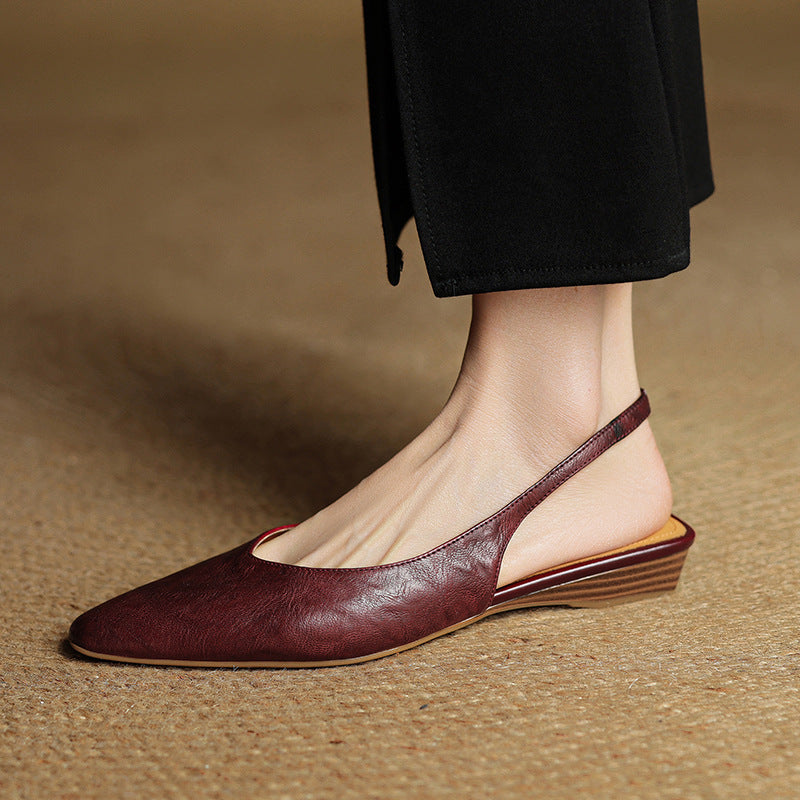 Amelie Genuine Leather Slingback Shoes