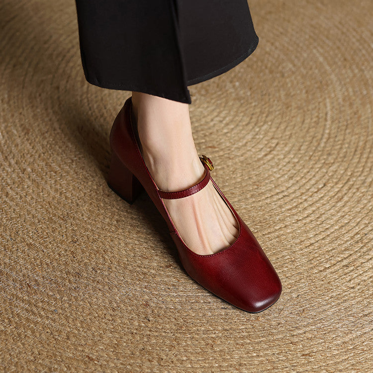 Lenara Authentic Leather High Heels