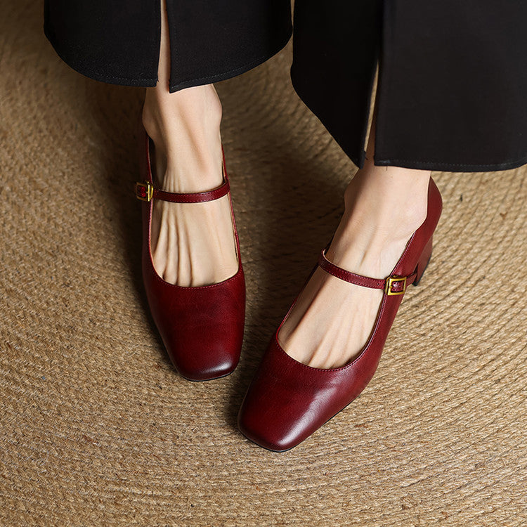 Lenara Authentic Leather High Heels