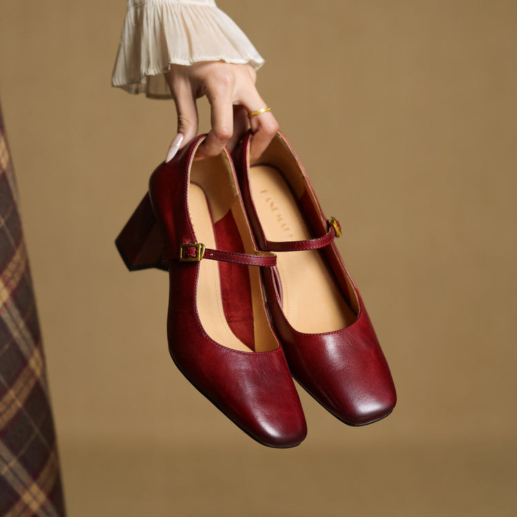 Lenara Authentic Leather High Heels