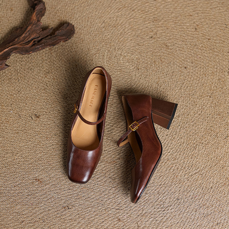 Lenara Authentic Leather High Heels