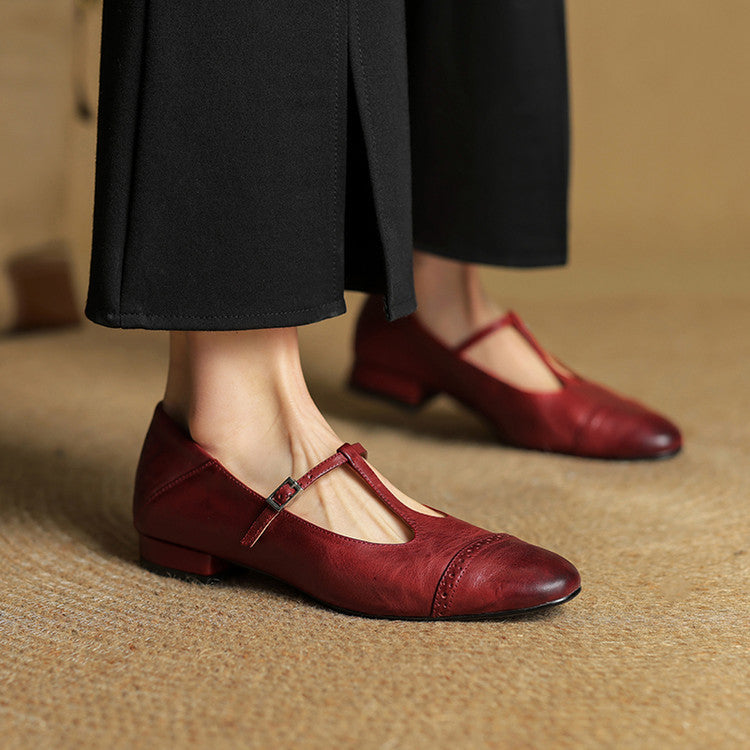 Harriet Real Leather Ballet Flats Shoes